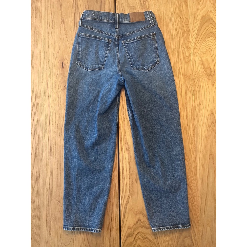 Madewell Cropped Balloon Jeans Grandle Wash High Rise Denim‎ Blue Size 25 - Picture 3 of 14